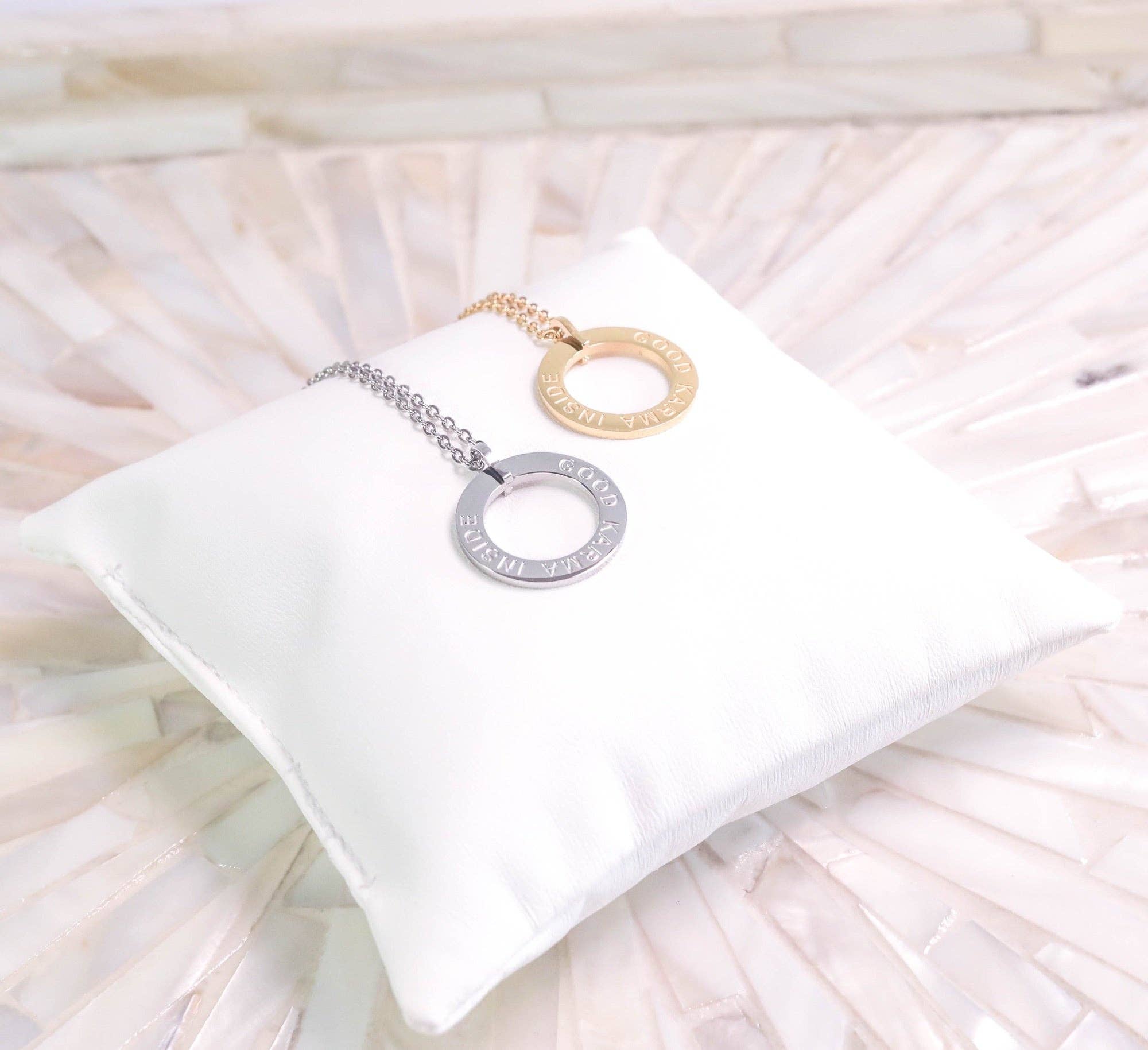 Mein Mantra - Wholesale Pendant/Charm Necklace - Mantra Necklace - GOOD KARMA INSIDE1