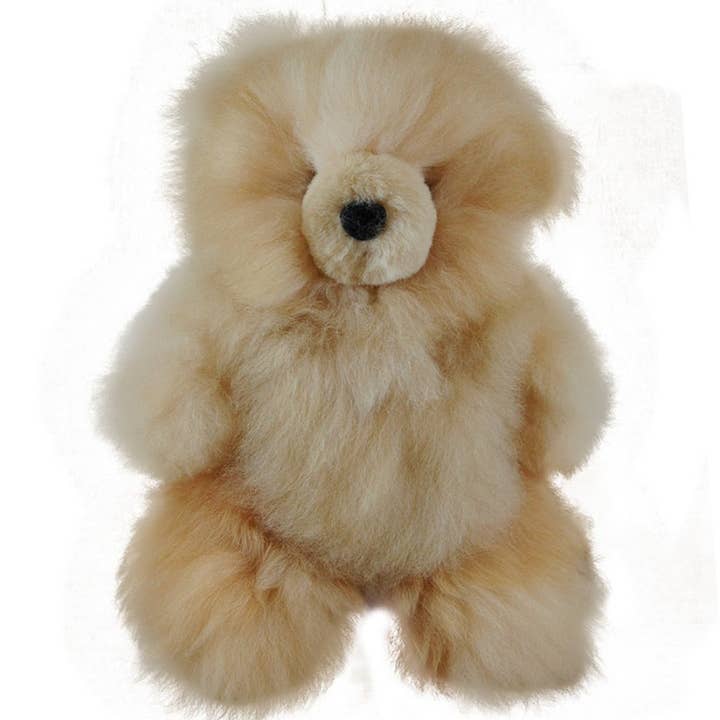 Alpaca Fur Figure - Teddy Bear- 11-12 inches (AFTB12) for wholesale by My Comfy Apparel
