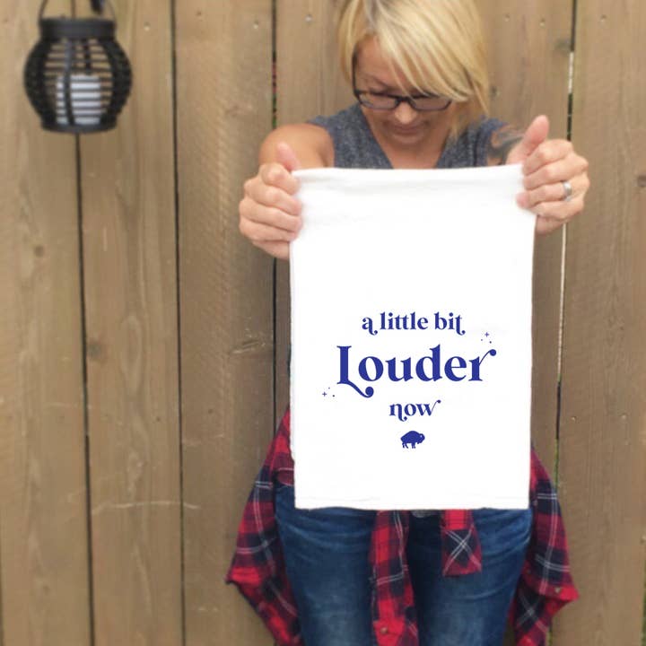 Perfect Day Print Co - Wholesale Tea Towel - Buffalo Bills NY Tea Towel - Little Bit Louder Now