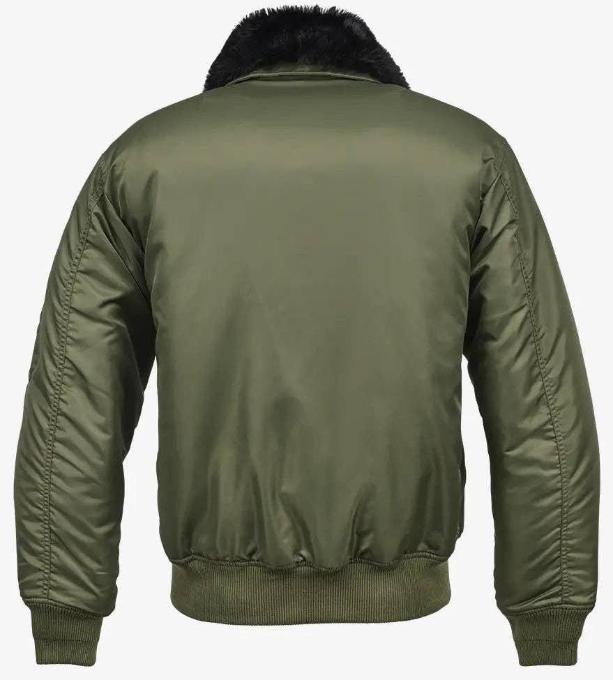 black MA2 Fur Collar Bomber Jacket for wholesale on Faire9