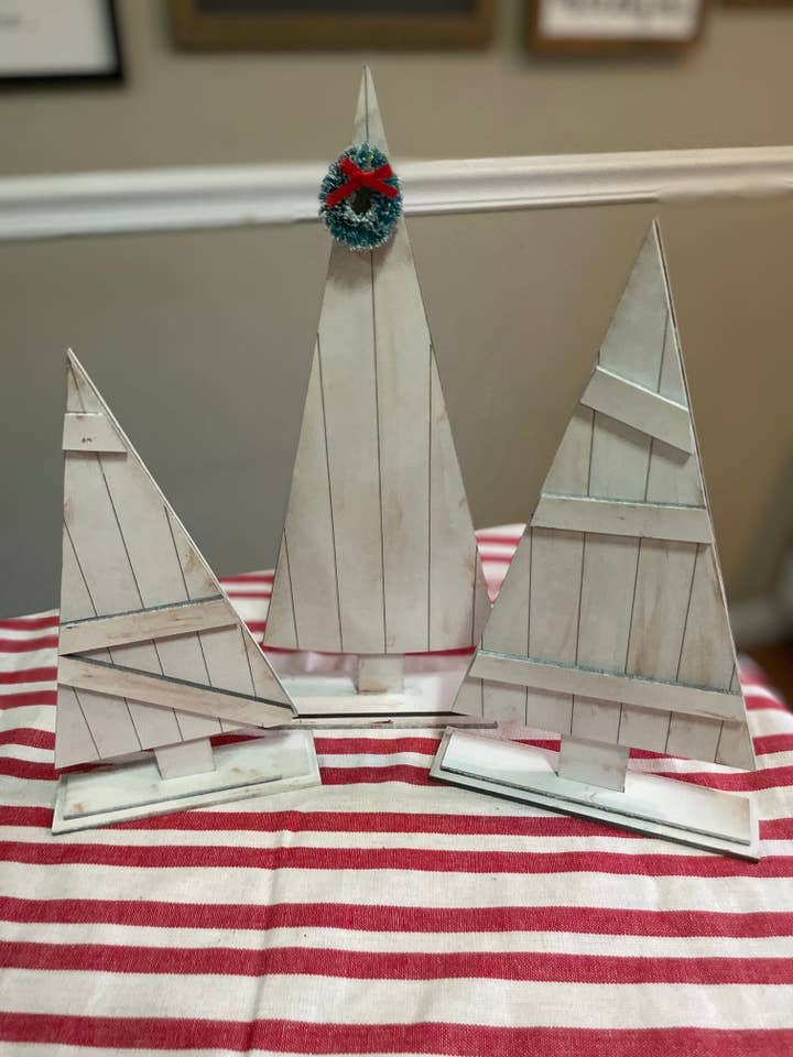 Ensemble de 3 palettes décoratives pour sapin de Noël pour la vente par LivaBella Designs