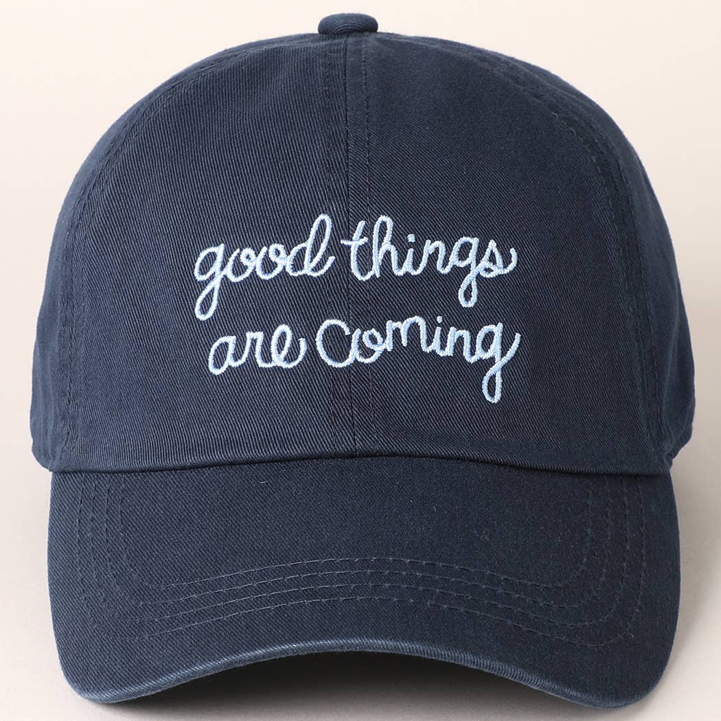 Fashion City – wholesale Baseball cap – Women's – Good Things Are Coming Embroidered Baseball Cap8