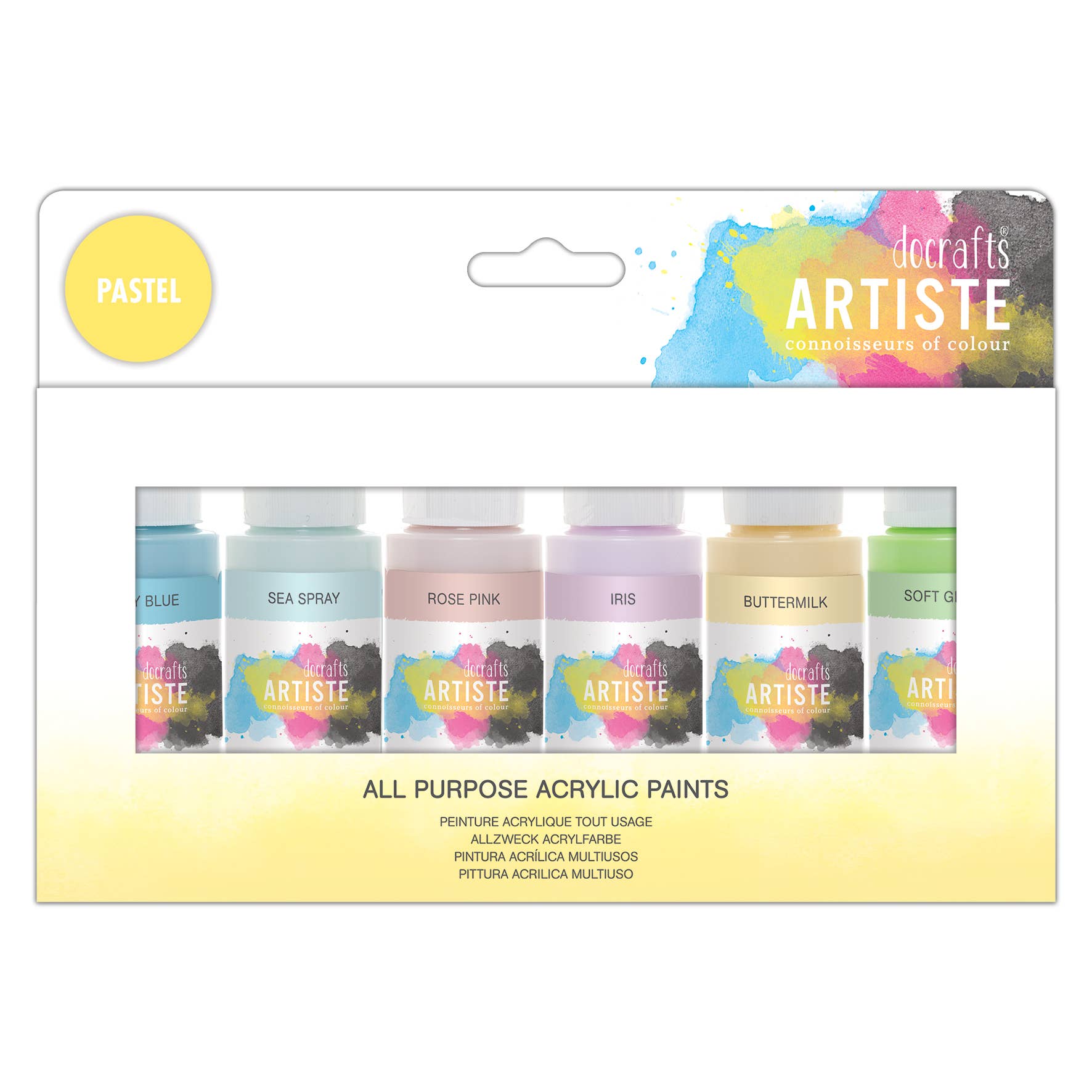 West Design Products – wholesale Paint set – Artiste Acrylic Paint Pack 6 x 59ml 2oz - Pastels0