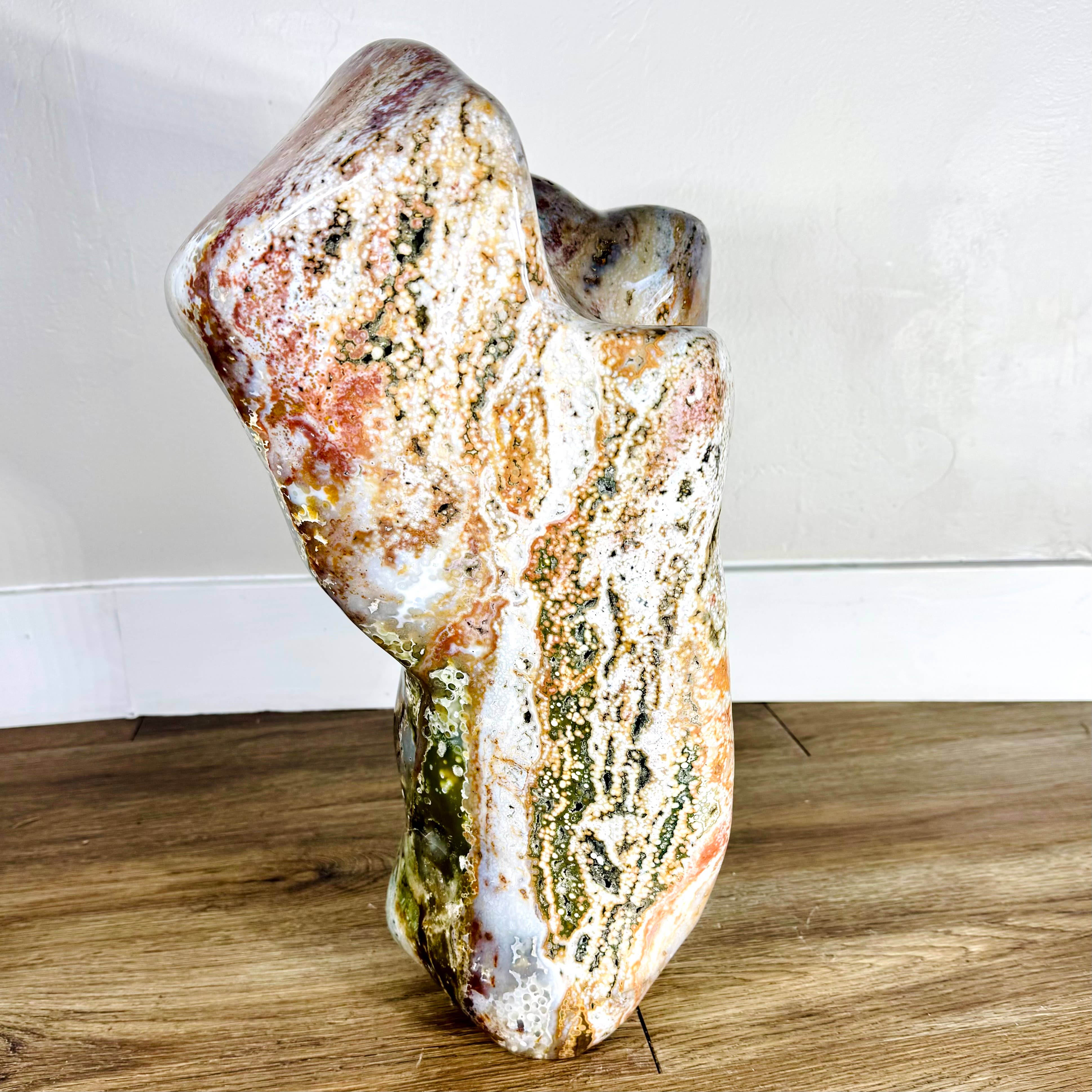 Kreateur Miami - Wholesale Decorative Tabletop Object - XL Orbicular (Ocean) Jasper Freeform – 86.6 lbs2