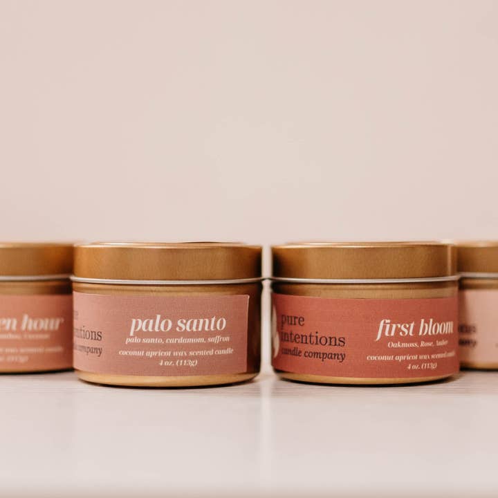 4 oz Travel Tin Bundle for wholesale by Pure Intentions Candle Company