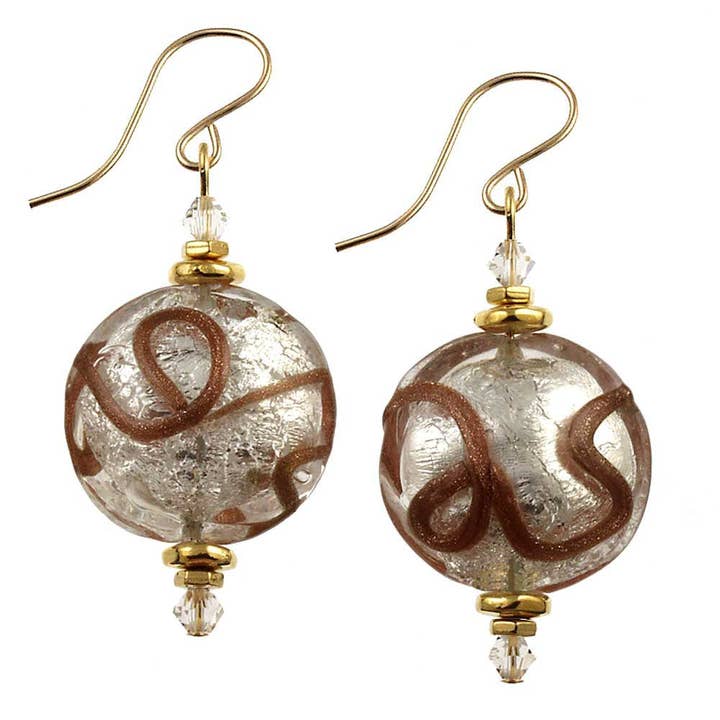 Boucle d'oreille SE-167S Disque en argent Fire & Ice pour la vente par Andrea Menghetti