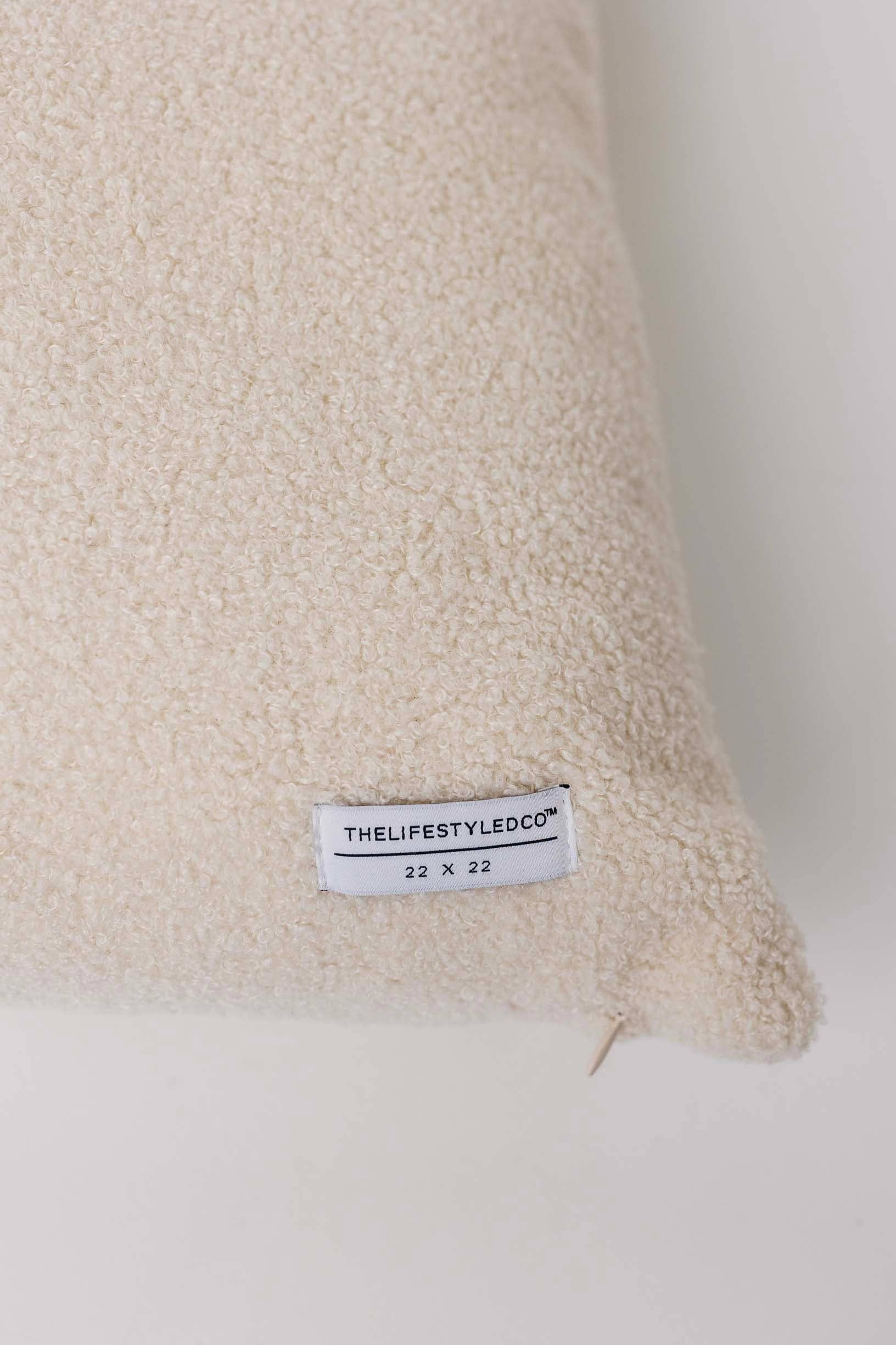 THELIFESTYLEDCO - Wholesale Throw/Decorative Pillow - Whitten Wooly Boucle Pillow - 3 Sizes3