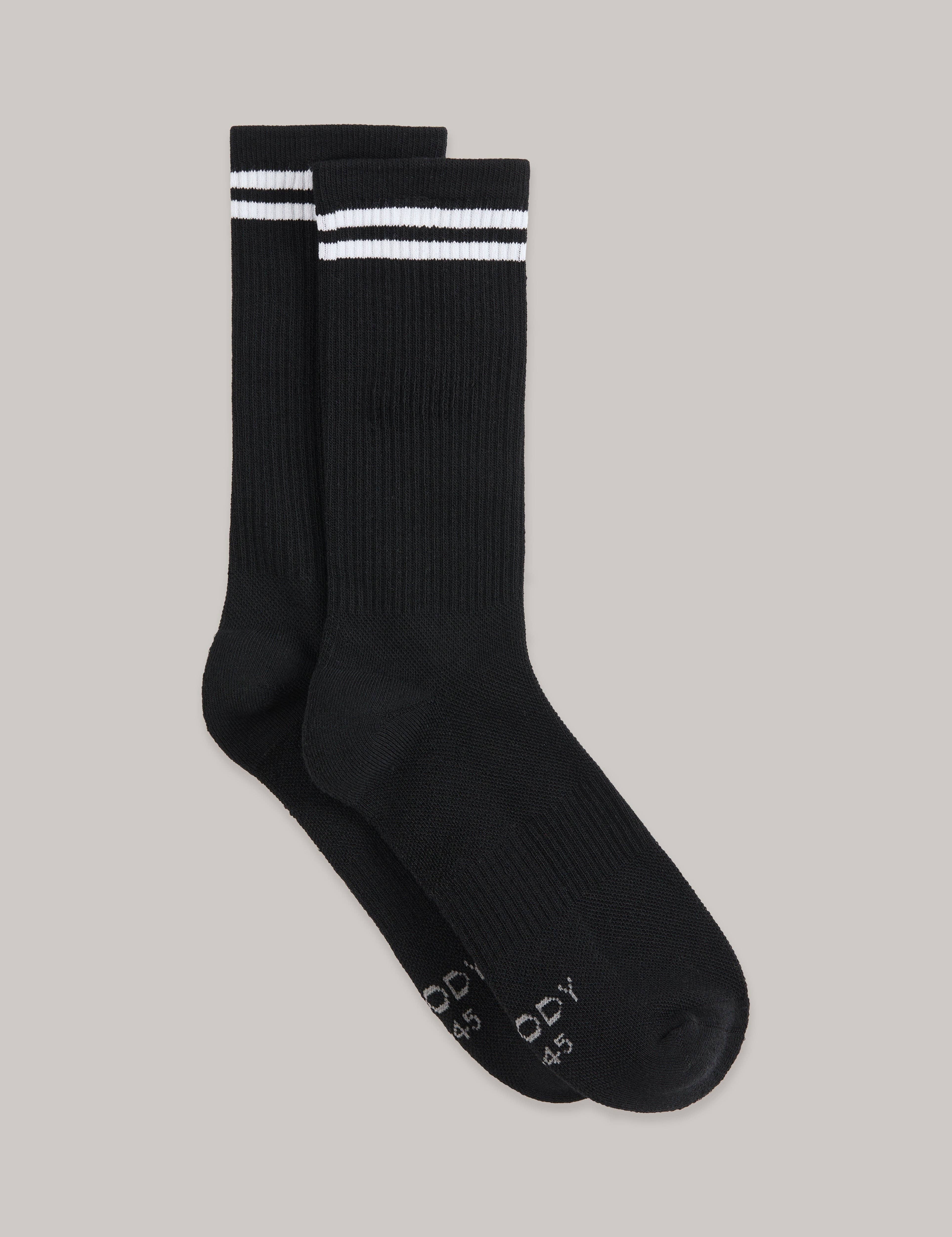 Noir/Blanc Chaussettes rayées rembourrées - Noir/Blanc en vente sur Faire0