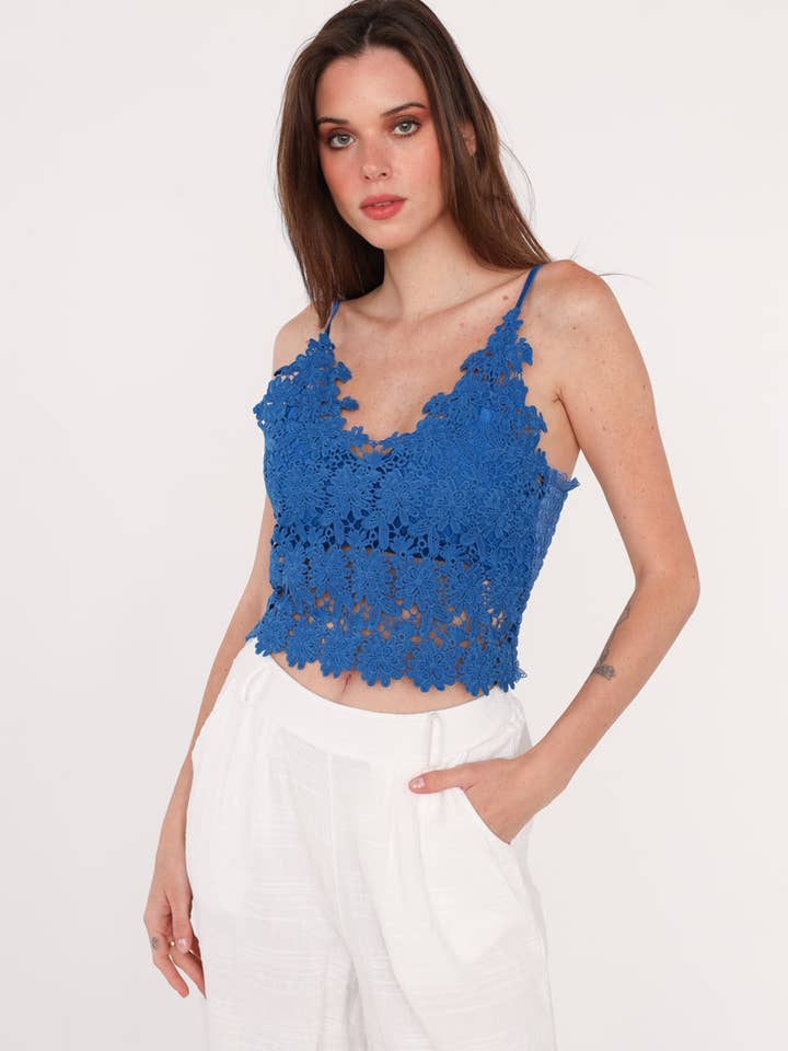 TRENDIGES SPITZENBUSTIER MIT RIEMEN für den Großhandel von LES GRENOUILLES DU MARAIS