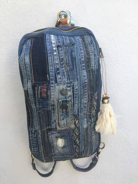 Casa Natura Design SL - Wholesale Backpack - Unisex - Recycled Denim Fabric Backpack MAYA VQ050