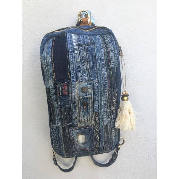 Casa Natura Design SL - Wholesale Backpack - Unisex - Recycled Denim Fabric Backpack MAYA VQ05
