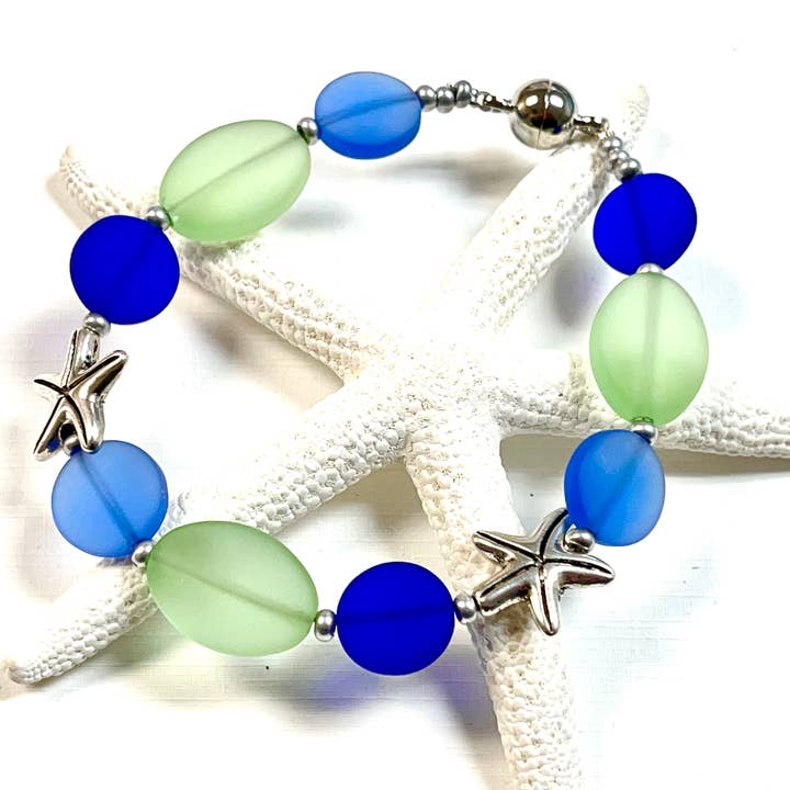 Devi Creations - Wholesale Charm/Dangle Bracelet - Sea Glass Starfish Magnetic Bracelet Assortment1