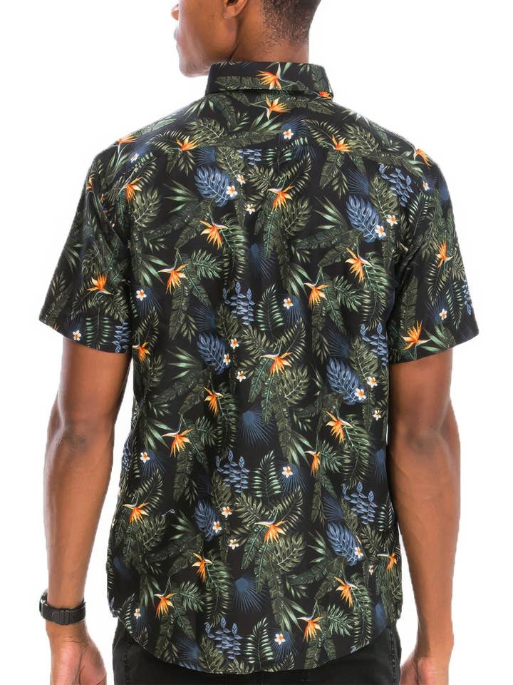 CC Wholesale Clothing - Wholesale Button Down Shirt - Men's - Hawaiian Print Button Down Shirt3