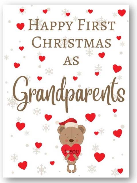 Tarjeta Happy First Christmas as Grandparents Bear de Second Ave para venta al por mayor de Second Ave Gift Company