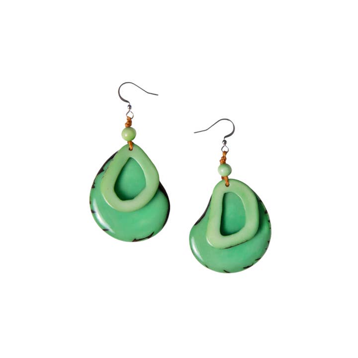 Organic Tagua Jewelry - Wholesale Dangle Earrings - Solange Earrings