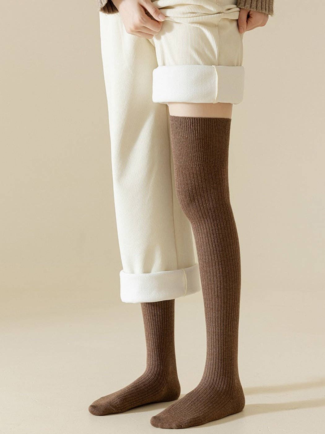 Funkyrel® Atzbranding Limited - Wholesale Socks - Women's - Rufia - Classic Solid-Color Knee-High Winter Socks 9