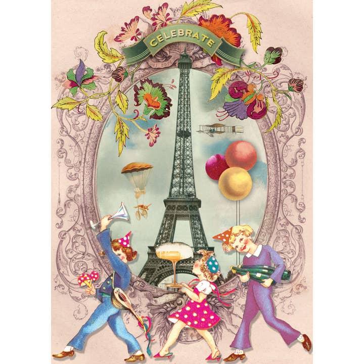 French Celebration Greeting Card for wholesale by Potluck Press