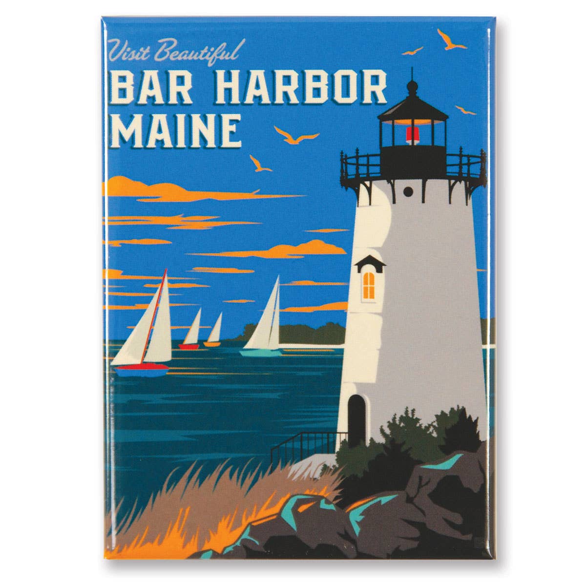Tourist Courts - Wholesale Magnet - Visit Beautiful Bar Harbor Magnet0