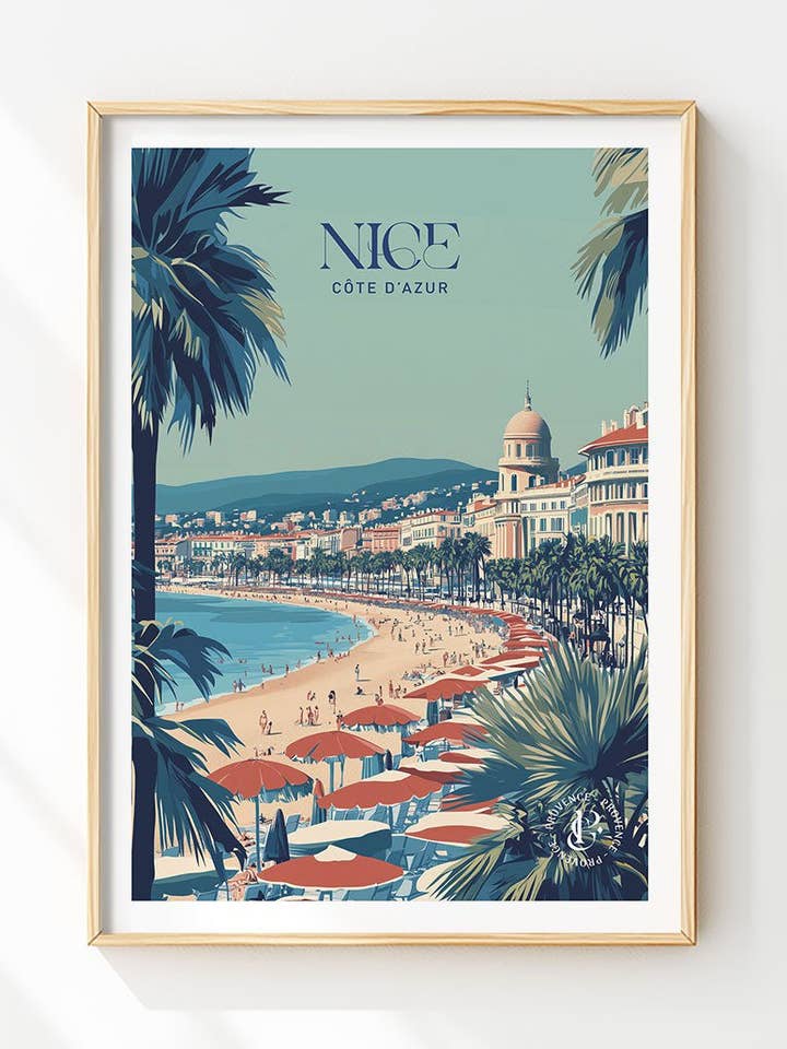 Vintage poster Nice Côte d'Azur for wholesale by MokaMouse