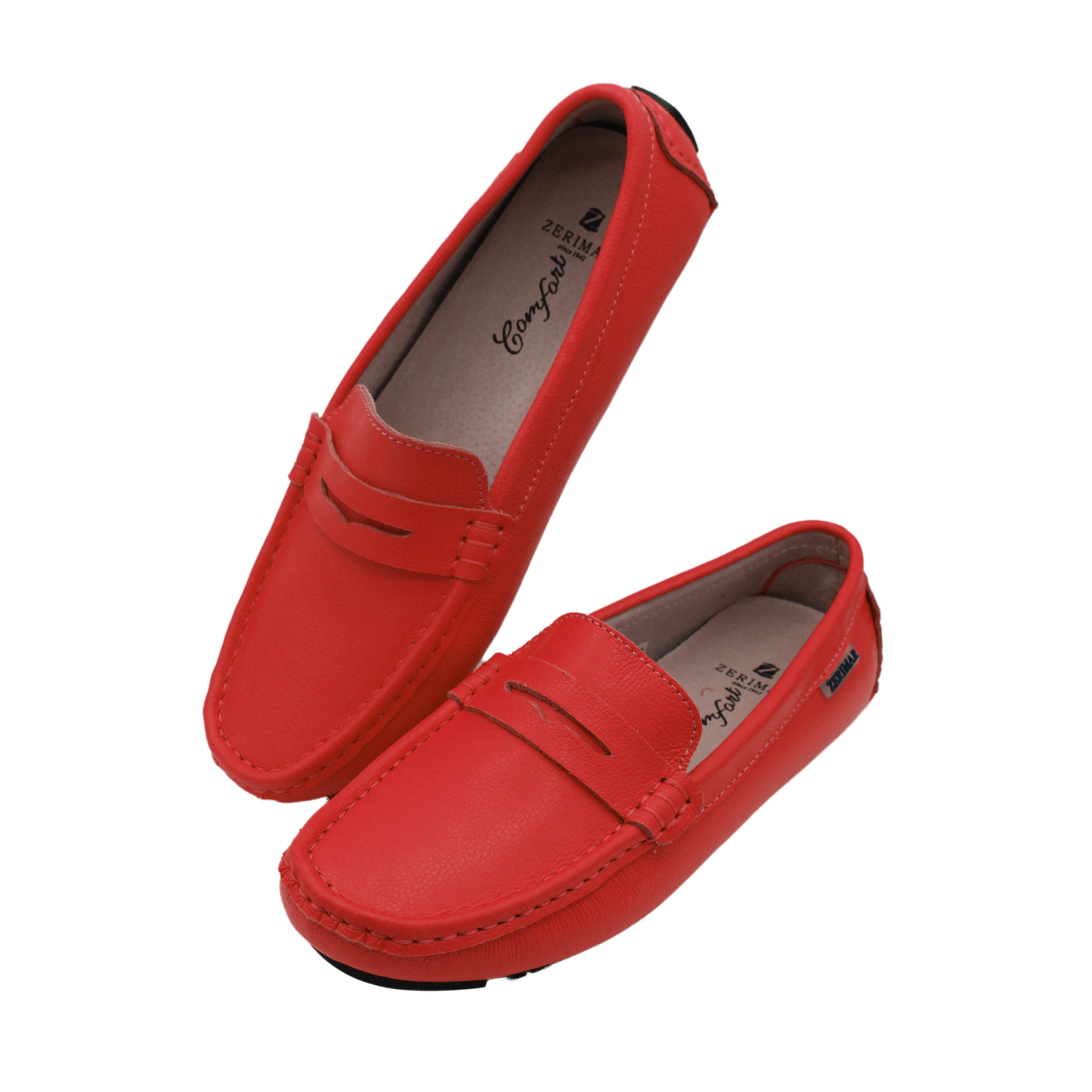Rojo Women's Leather Moccasin Loafer Flat Shoes-Zerimar for wholesale on Faire3
