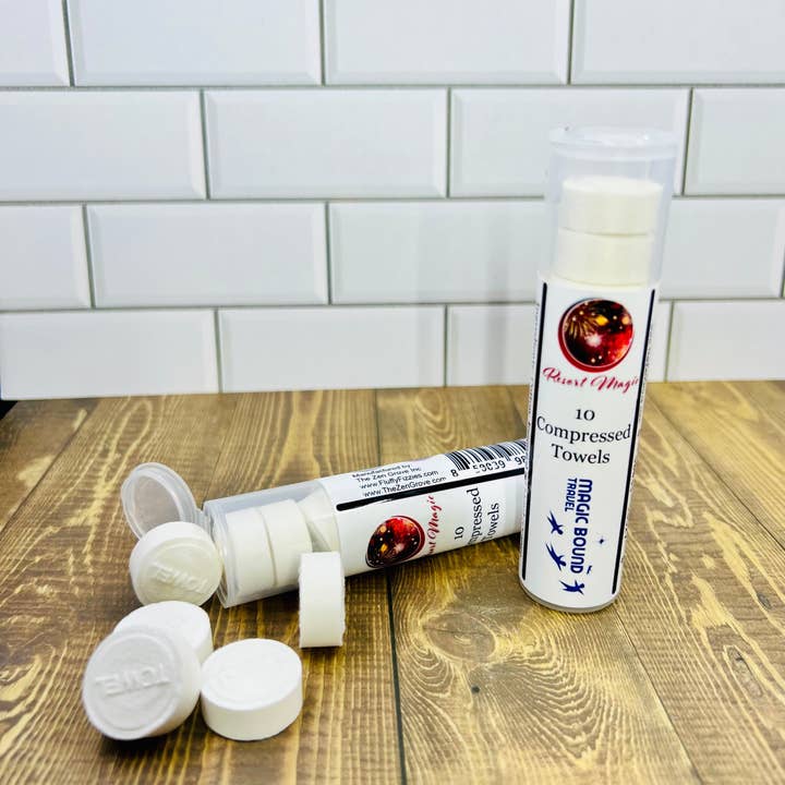 The Zen Grove Inc - Wholesale Face & body wipes - Moroccan Mint Compressed Towels2