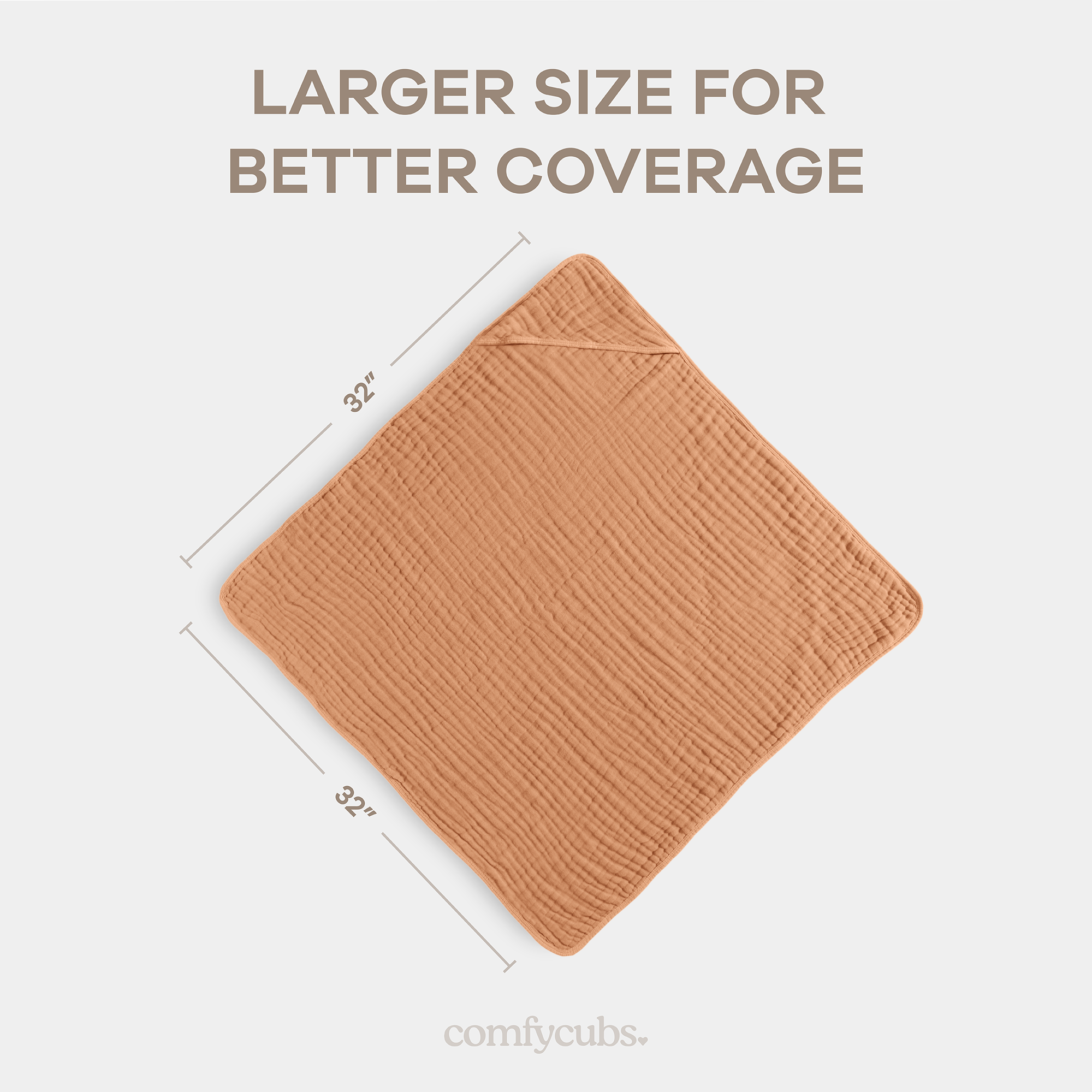 Comfy Cubs - Vendita all'ingrosso Asciugamano con cappuccio - Bambini e neonati - Asciugamano con cappuccio per neonati, 6 strati 100% cotone mussola di Comfy Cubs60