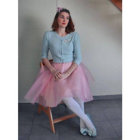 Mak – Engroshandel Cardigan - Dame – Mak 3/4-ærmet kort strikket cardigan med rund hals MK351476