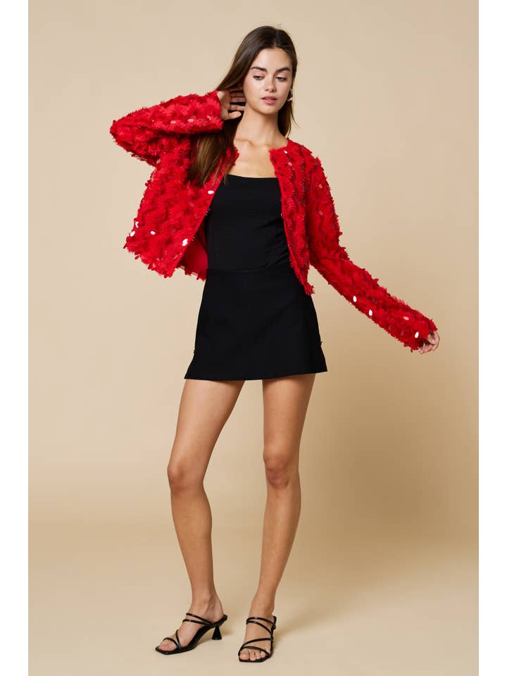 Lalavon - Vente Cardigan – femme - Cardigan ValentinenSequin9