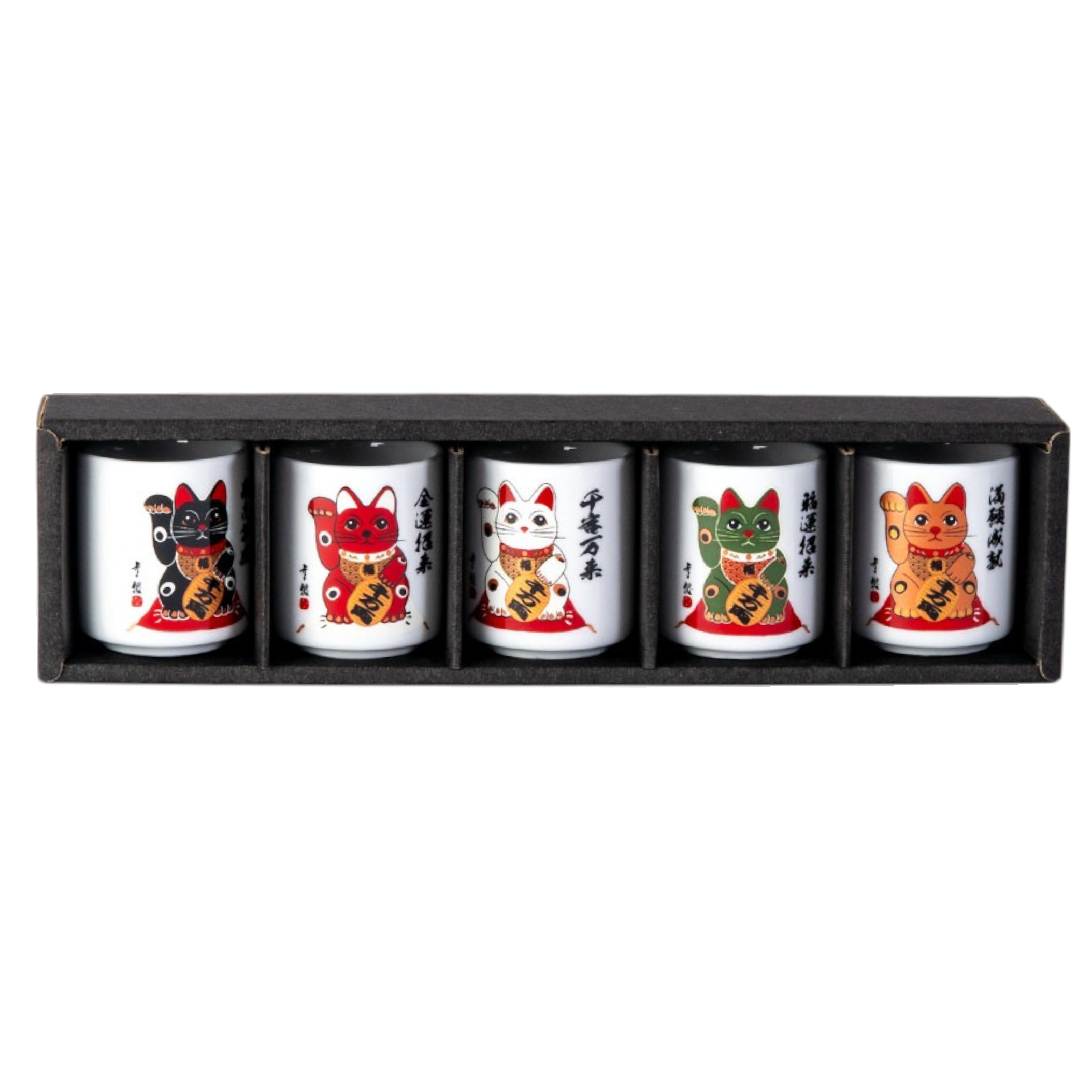 Urban Tokyo - Wholesale Coffee Mug - 5 Piece 1.5oz Sake Cup Gift Set Lucky Cats JP (1/60)0