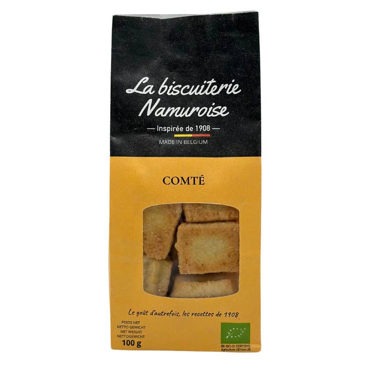 Galletas saladas - comté - BIO (BOLSA 100g) para venta al por mayor de La Biscuiterie Namuroise