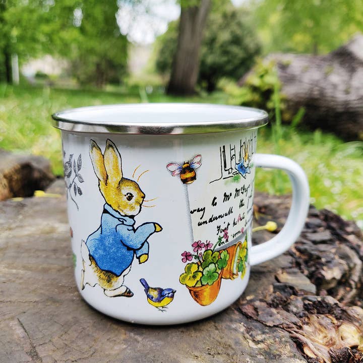 Robert Frederick Ltd - Wholesale Koffiemok - Peter Rabbit Emaille Beker - Klassiek Beatrix Potter Ontwerp3