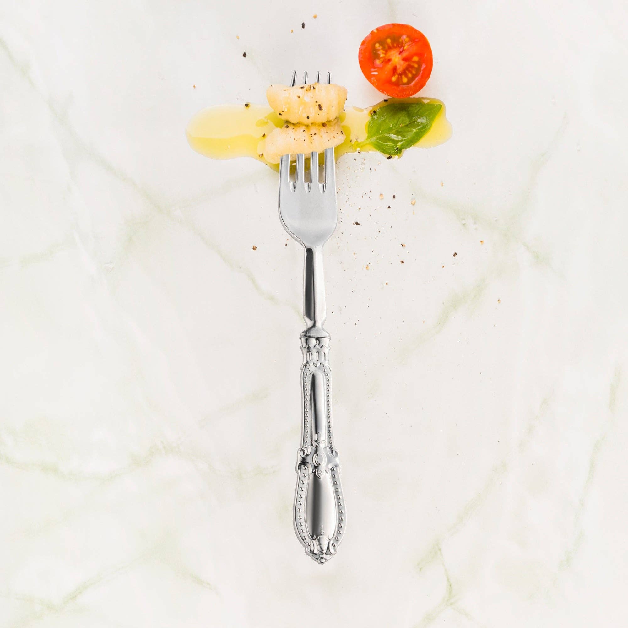 Smarty had a Party - Wholesale Disposable Tableware Pack - Silver Baroque Disposable Plastic Dinner Forks - 10 pcs7