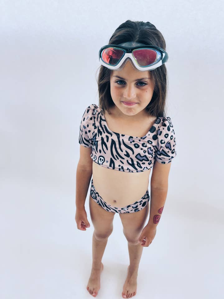 Wild Rabbit Kids – wholesale Baddräkt i två delar – barn – BRONZE TIGER | 2 Piece Baddräkt