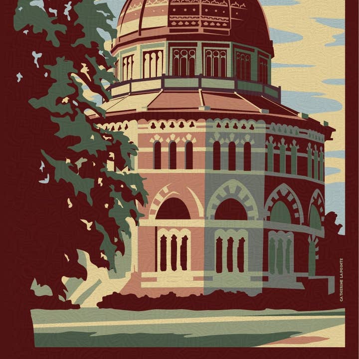Lionheart Graphics - Venta al por mayor Pósteres - Póster retro de Union College | Arte de pared Nott Memorial Travel1
