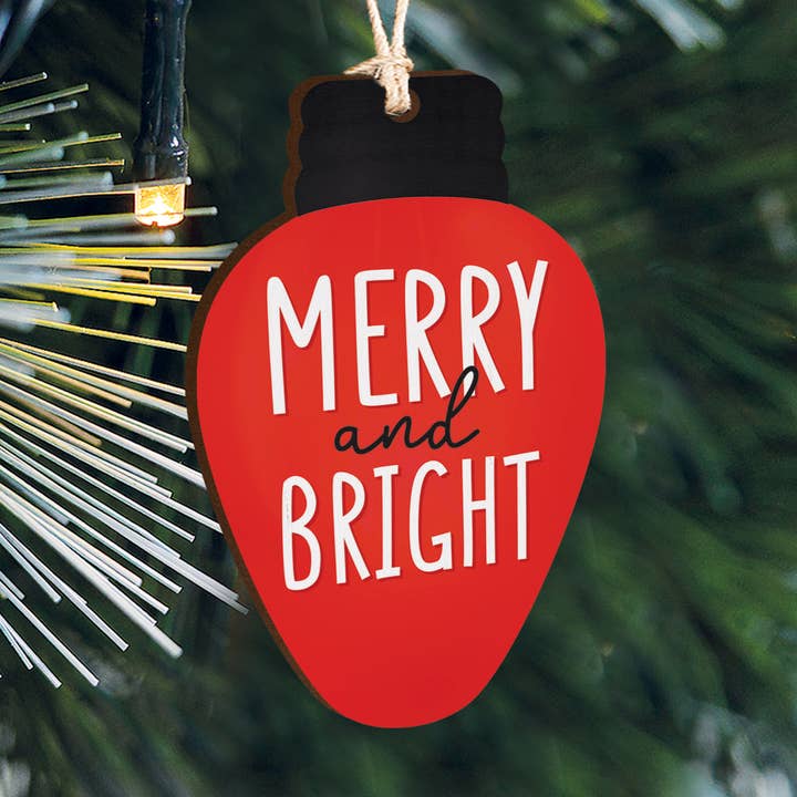 Merry & Bright Mini Ornament for wholesale by P. Graham Dunn
