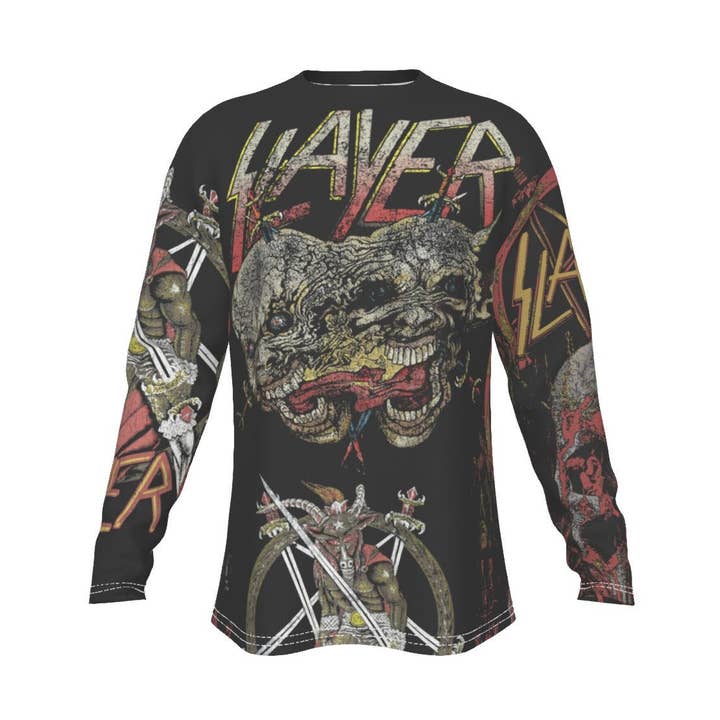 T-shirt à manches longues Slayer imprimé intégral pour la vente par Hyper Iconic