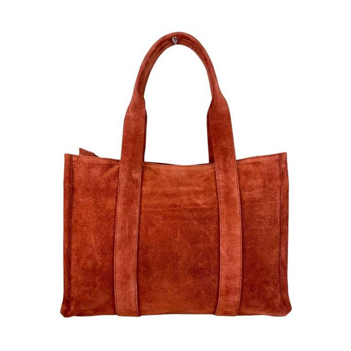 Chenson & Gorett - Vendita all'ingrosso Borsa tote - Donna - Borsa shopper da donna in pelle scamosciata. Promo moda B2B