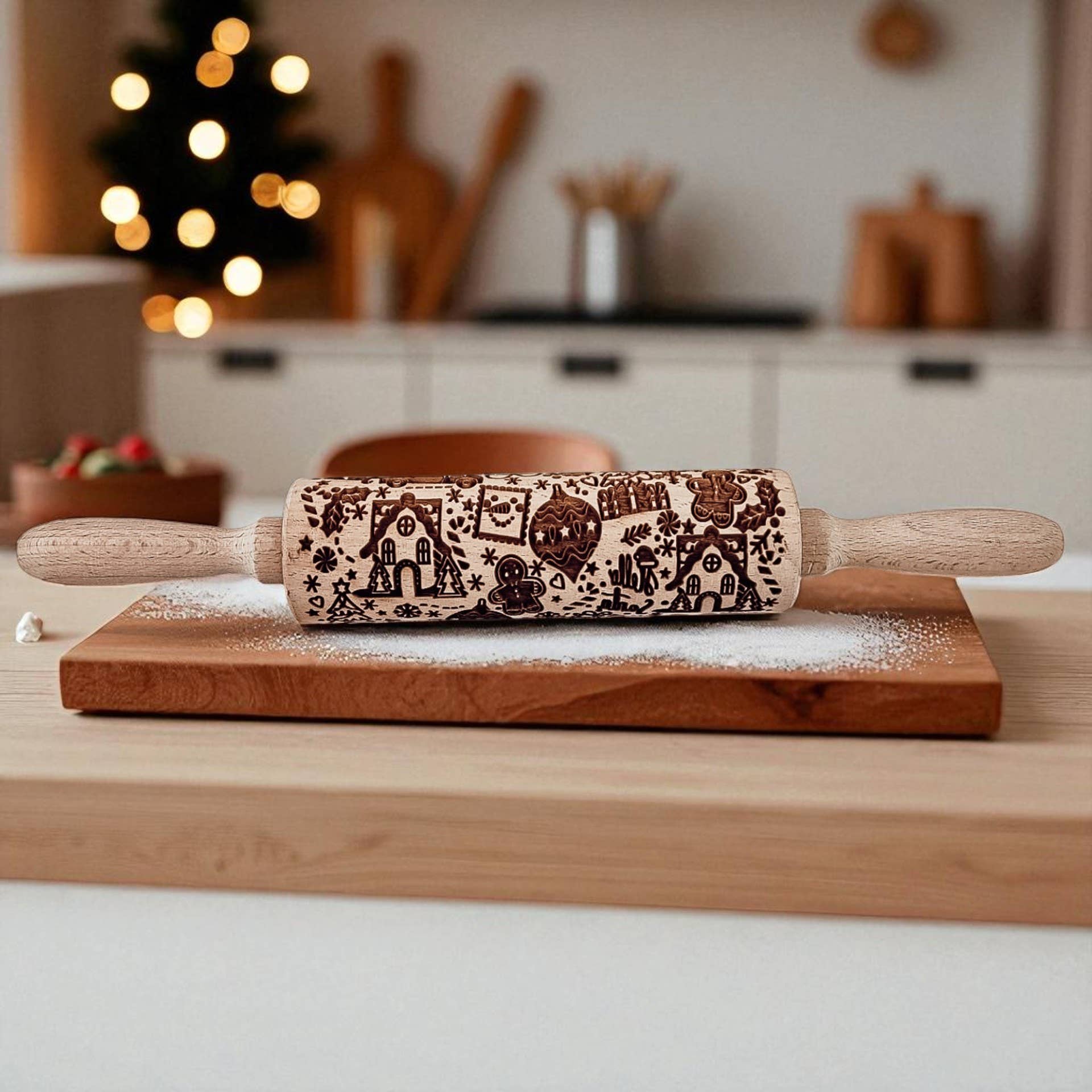 Gia Roma - Wholesale Rolling Pin - Christmas Cookie Cutter Baking Gift Set Wooden Rolling Pins 78