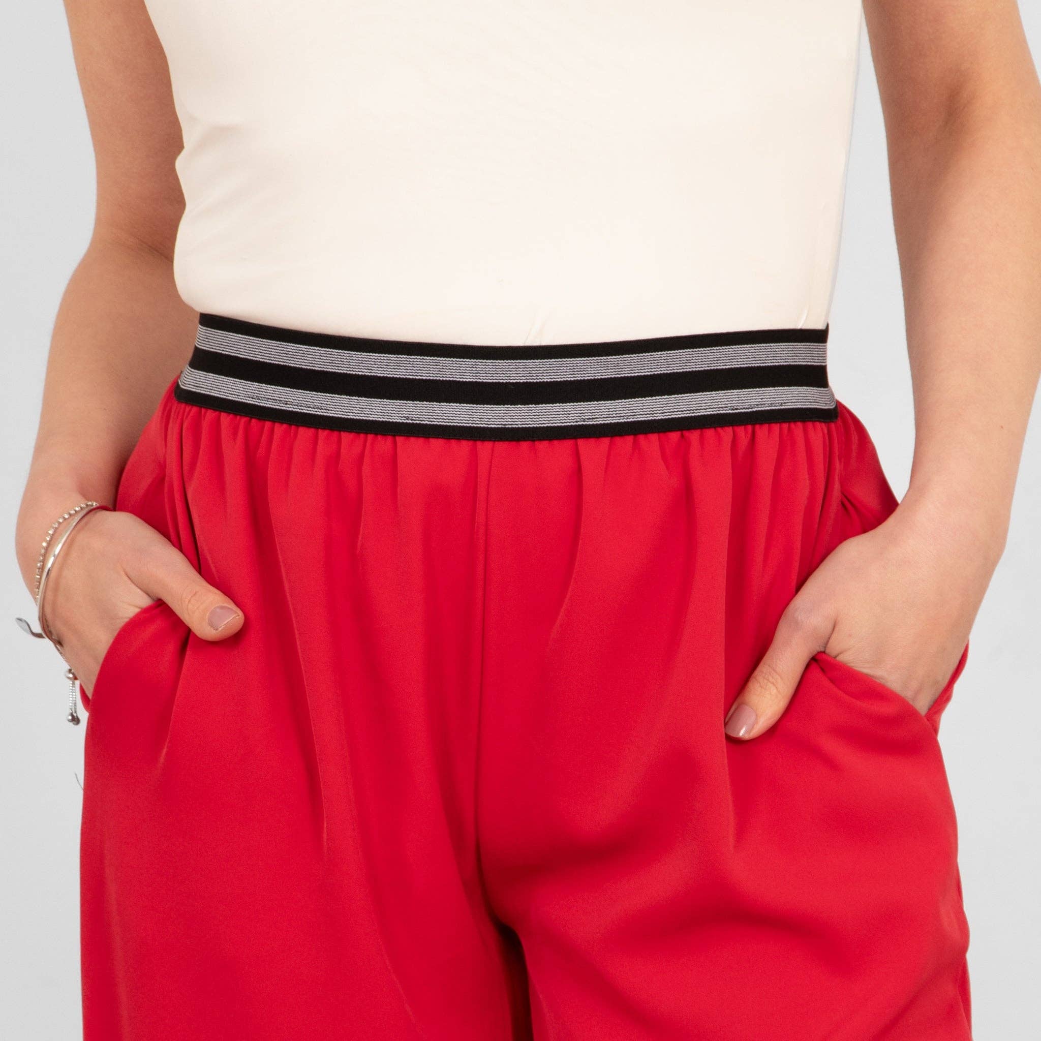 Sarta – wholesale Pants – Women's – Amber Wide Leg Trousers - Red8