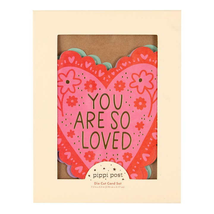 Coffret de cartes de vœux spéciales Hearts pour la vente par Pippi Post