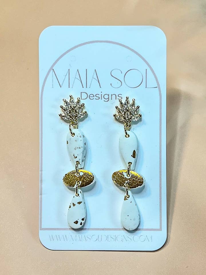 Tiered Oval Earrings for wholesale by Maia Sol Designs