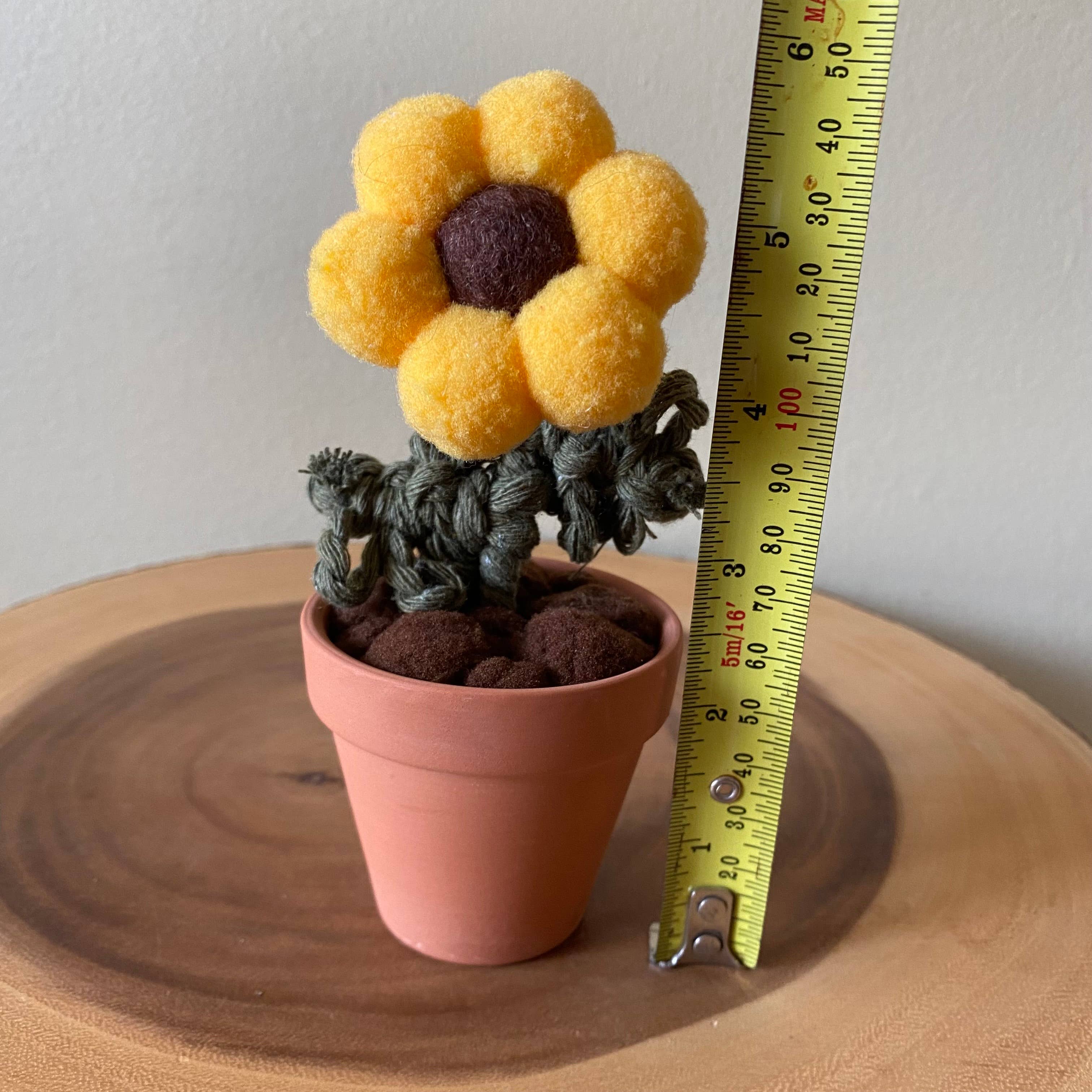 ForgetBKnot - Wholesale Artificial Flowers - Pompom, Felt and Macrame Forever Fibre Flower - Single 1