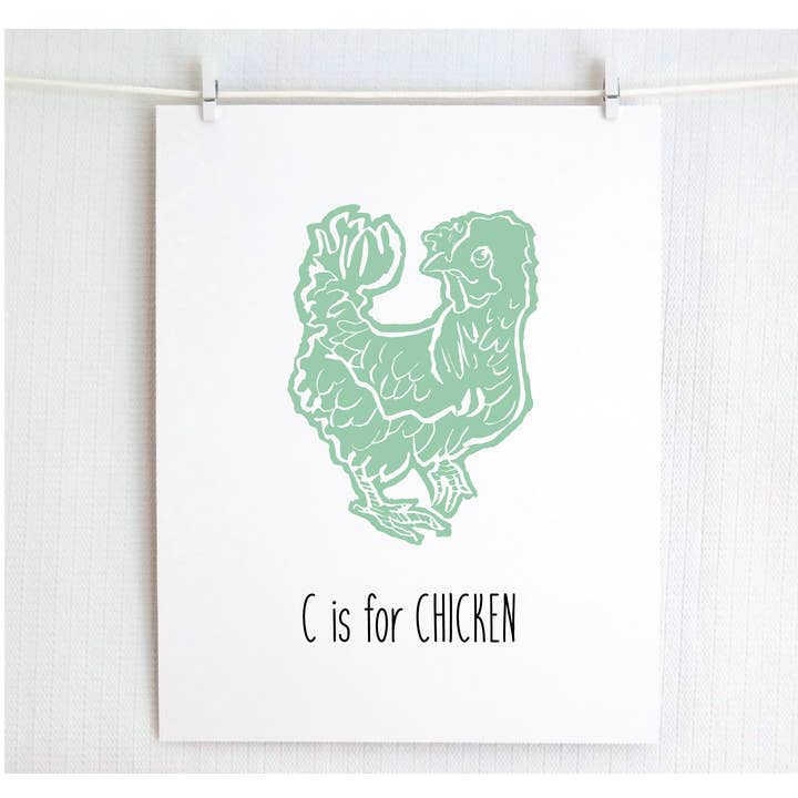 C steht für Huhn Illustrierter Druck für den Großhandel von Jamie Palmer Keating