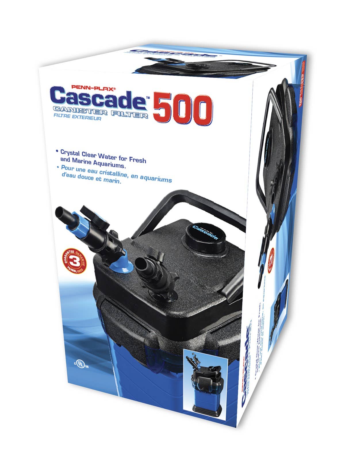 Penn-Plax - Wholesale Pet Supplement - Not Cat/Dog - Cascade 500 Aquarium Canister Filter – 115 Gallons per Hour0