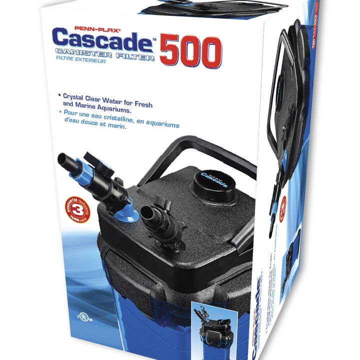 Penn-Plax - Wholesale Pet Supplement - Not Cat/Dog - Cascade 500 Aquarium Canister Filter – 115 Gallons per Hour0