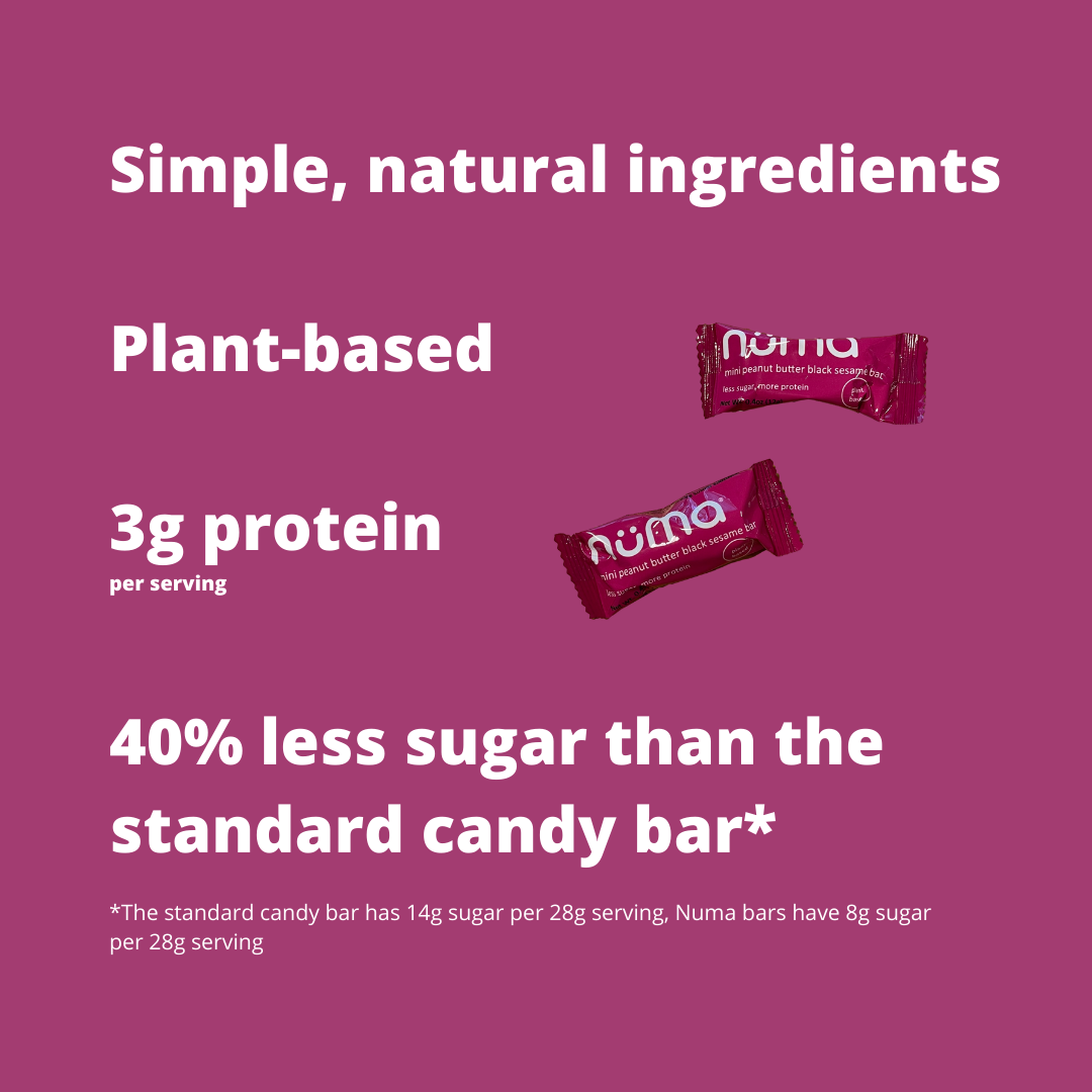 Numa Foods - Wholesale Snack Bar - Mini Peanut Butter Black Sesame Bars2