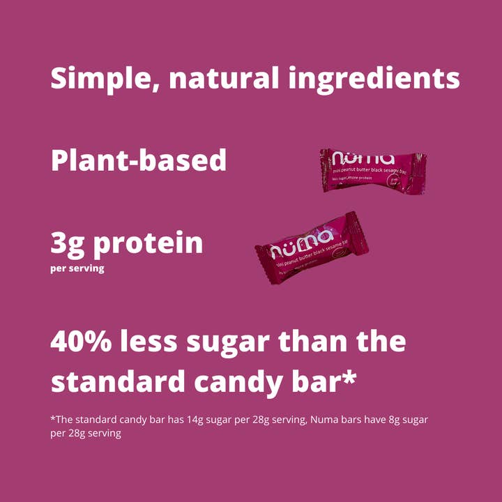 Numa Foods - Wholesale Snack bar - Mini Peanut Butter Black Sesame Bars2
