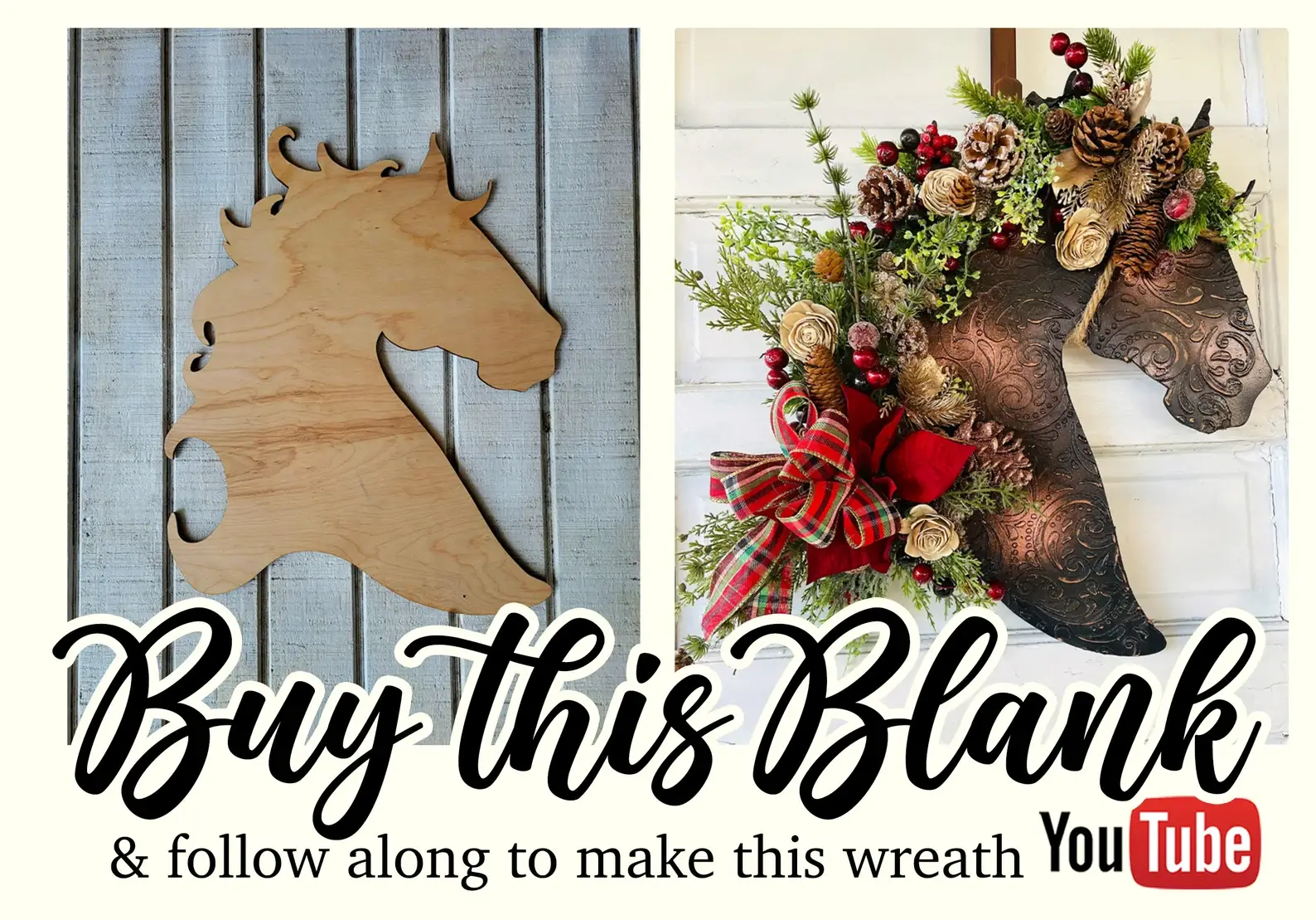 All Designs Equine - Wholesale Wreath - Leather Look Berry And Pine Horse Wreath with poinsettia 2