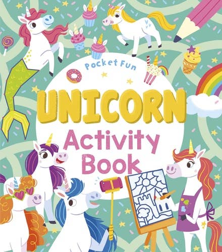 Boon Books – wholesale Colouring and activity book – kids and baby – Pocket Fun: Unicorn Activity Book by Natasha Rimmington