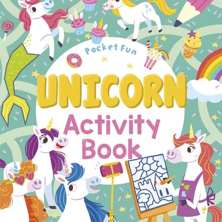 Boon Books – wholesale Colouring and activity book – kids and baby – Pocket Fun: Unicorn Activity Book by Natasha Rimmington0